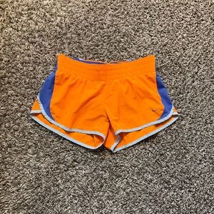 Womens Orange and Blue Nike Dri-Fit Shorts Size: Small